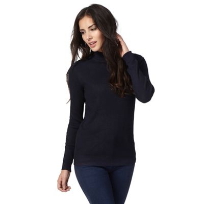 The Collection Navy button shoulder jumper